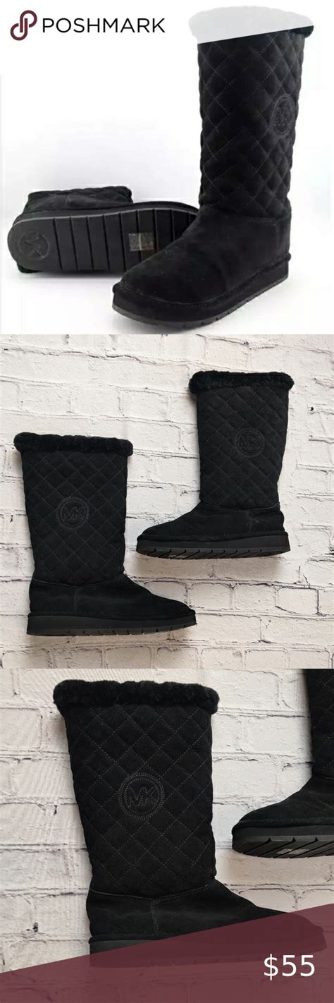 michael kors sandy quilted boots|Michael Kors leather platform boots.